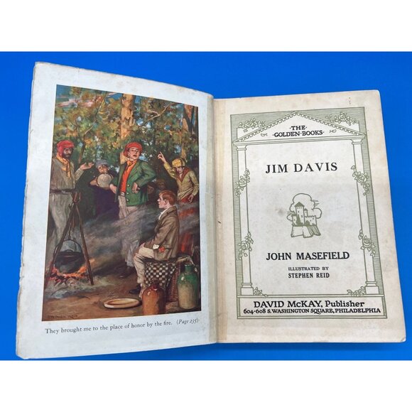 Vintage Jim Davis Book By John Masefield Antique Hardcover Literary Classic - Picture 9 of 14